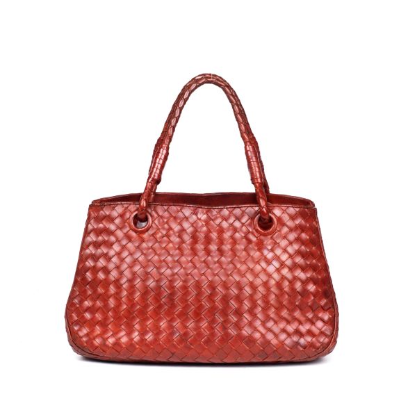 BOTTEGA VENETA TOP HANDLE BRAIDED SMALL BAG