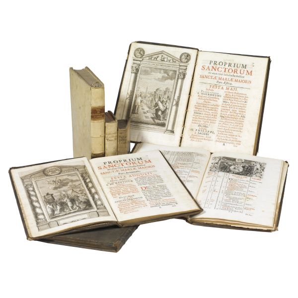 [RELIGIOSI 700]. Lotto di 4 opere settecentesche a carattere religioso del Settecento (7 volumi):