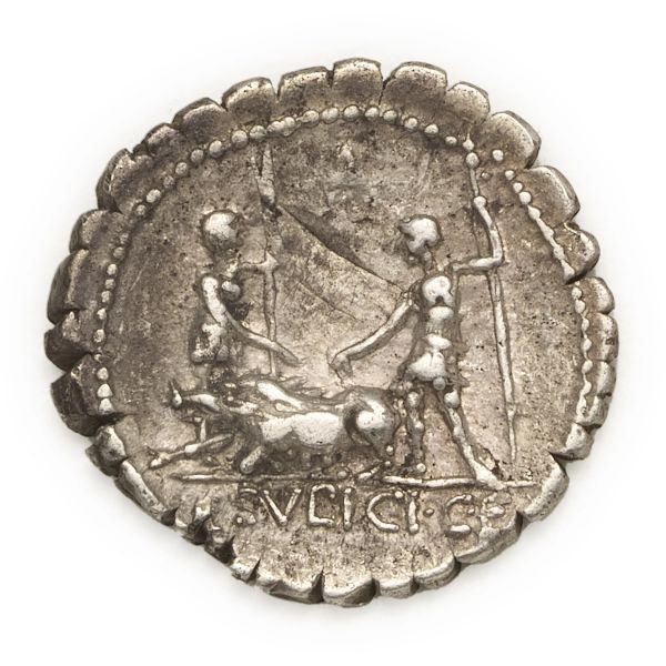 Sulpicia - Denario serrato C. Sulpicius C.f. Galba (106 a.C.) - Zecca: Roma