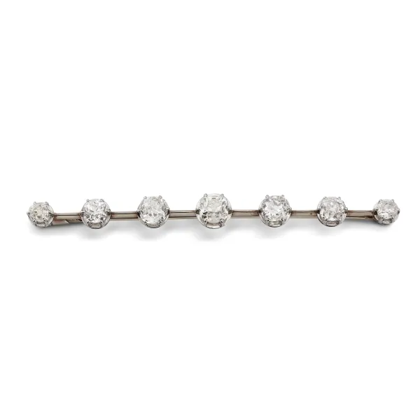 



BIG DIAMOND BARRETTE BROOCH IN 18KT WHITE GOLD