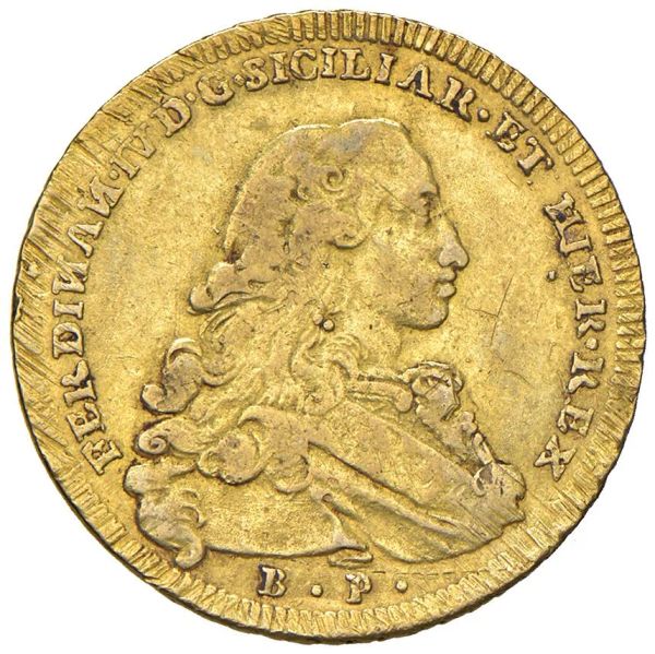      NAPOLI. REGNO DELLE DUE SICILIE. FERDINANDO IV DI BORBONE (1759-1816) 6 DUCATI 1777 