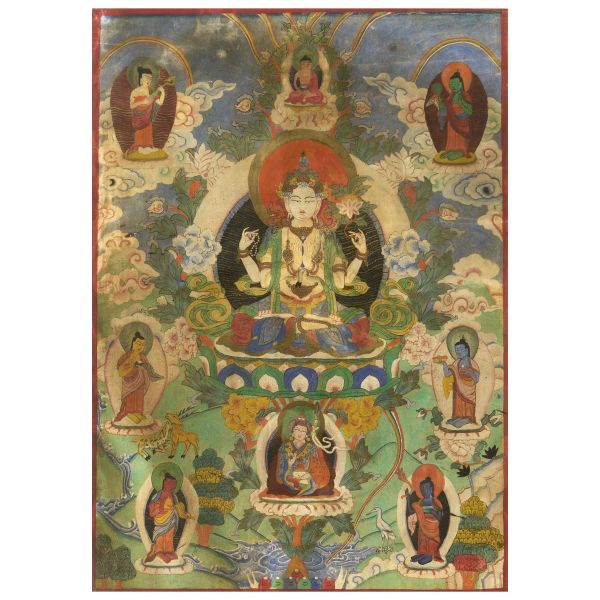 



THANGKA CON AVALOKITESVARA, TIBET, SEC. XIX