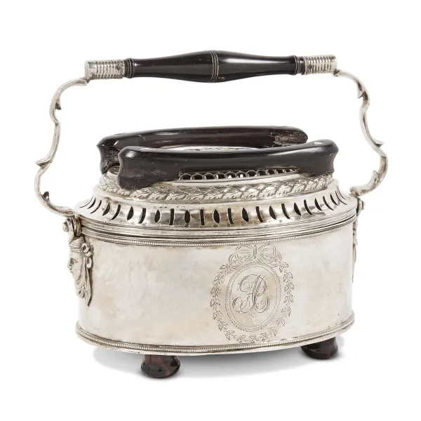 A SILVER WARMER, 19TH CENTURY