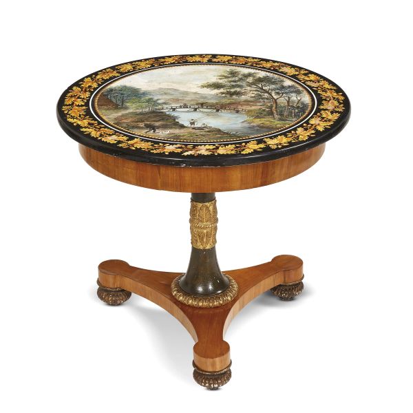 A SMALL TABLE, ATTR. TO PIETRO DELLA VALLE, LIVORNO, 19TH CENTURY