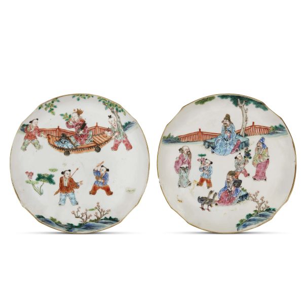 TWO PLATES, CHINA, QING DYNASTY, 19TH CENTURY