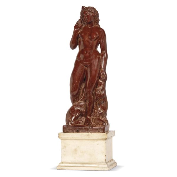 Francesco Ferrucci, known as Francesco del Tadda, Diana with a dog, red marble