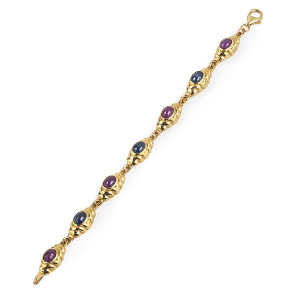 BRACCIALE CON RUBINI E ZAFFIRI CABOCHON