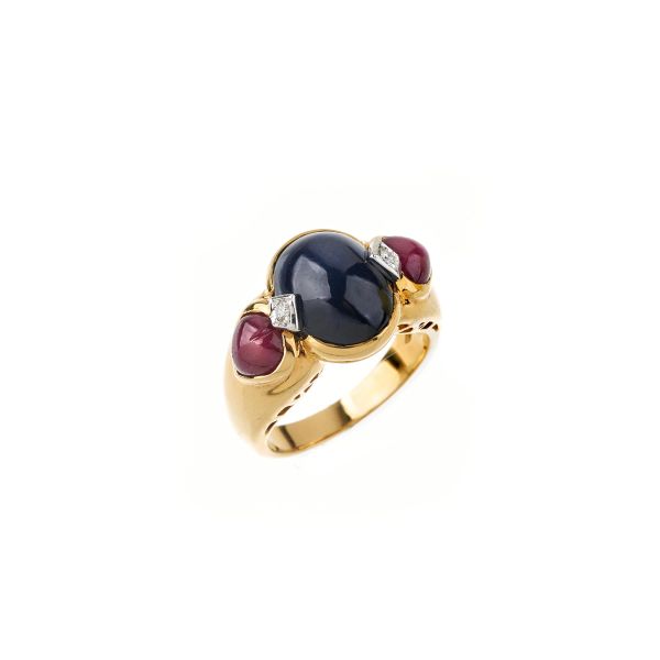 



MULTI GEM RING IN 18KT YELLOW GOLD