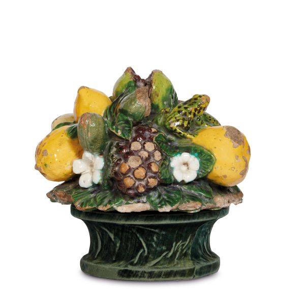 TAPPO CON FRUTTA E ANIMALI, FIRENZE, GIOVANNI DELLA ROBBIA, 1520/1525 CIRCA