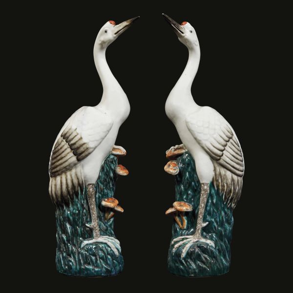 A PAIR OF CRANES, CHINA, QING DYNASTY, 18TH CENTURY