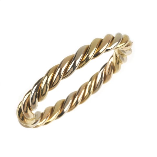 ROPE BANGLE IN 18KT THREE TONE GOLD