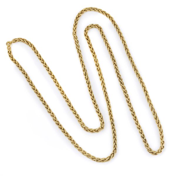 



LONG ROPE CHAIN NECKLACE IN 18KT YELLOW GOLD