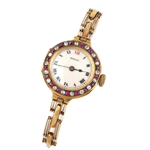 Rolex - ROLEX REBBERG LADY'S&nbsp; WATCH IN YELLOW GOLD WITH PRECIOUS STONES