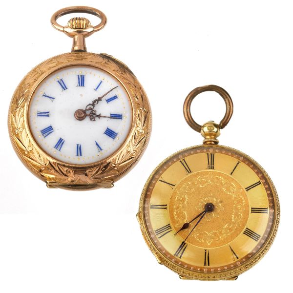 TWO POCKET WATCHES IN GOLD