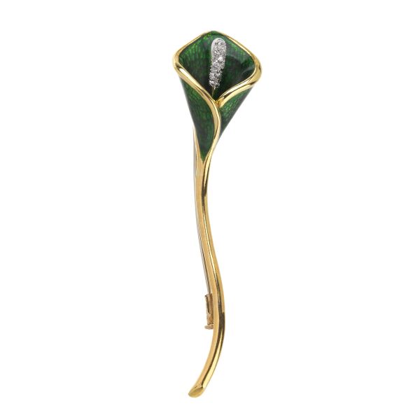 



CALLA LILLY BROOCH IN 18KT YELLOW GOLD
