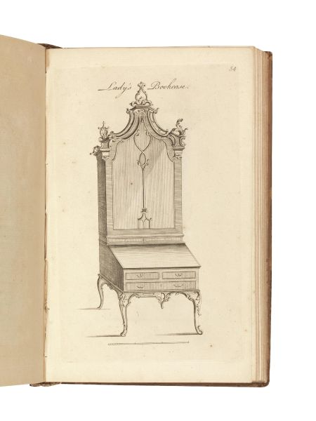 (Mobili - Illustrati 700)   The IId. Edition of Genteel Household Furniture in the Present Taste... By a Society of Upholsterers, Cabinet-Makers, &amp;c. containing Upwards of 350 Designs on 120 Copper Plates.     London, Robert Sayer, [c. 1762].
