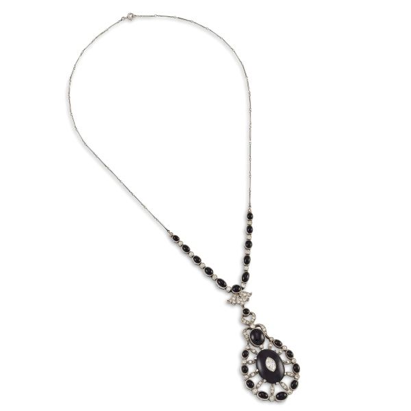      COLLANA CON ONICE E DIAMANTI 