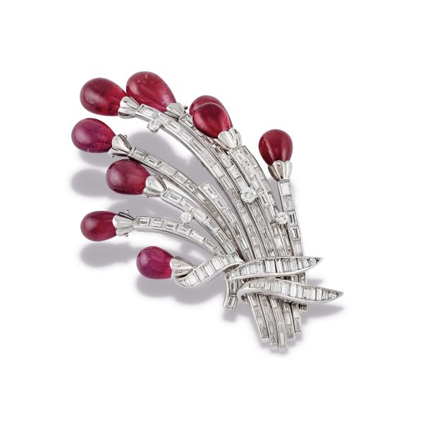 



SPILLA CON RUBELLITI E DIAMANTI