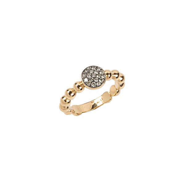 DIAMOND PAVE RING IN 18KT ROSE GOLD