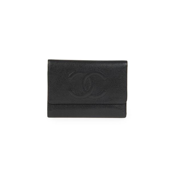 CHANEL BLACK FRENCH WALLET