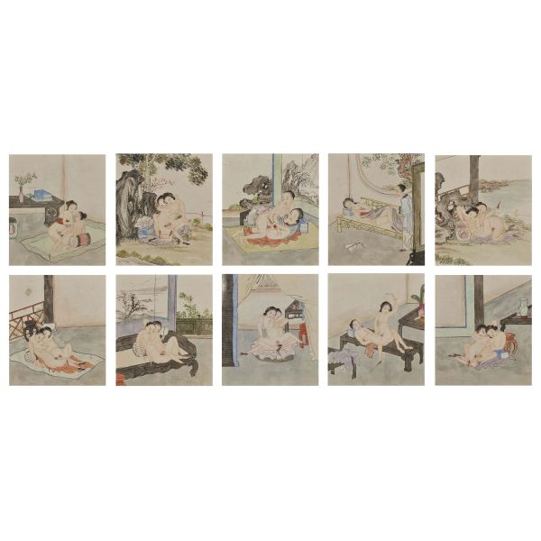 SERIES OF TEN DRAWINGS, CHINA, LATE QING DYNASTY, 19TH-20TH CENTURIES