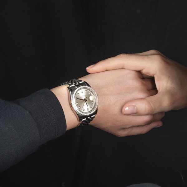 ROLEX DATEJUST ACCIAIO E DIAMANTI REF. 116244 N. 420371XX ANNO 2012