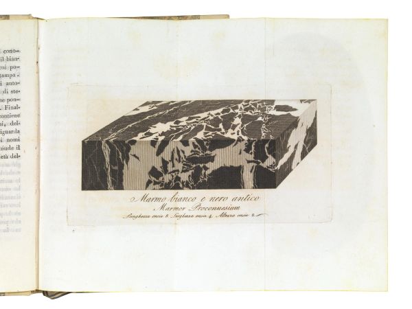 (Marmo e pietre da decorazione) CORSI, Faustino. Catalogo ragionato d&rsquo;una collezione di pietre di decorazione formata e posseduta in Roma dall&rsquo;avvocato Faustino Corsi. Roma, da&rsquo; torchj del Salviucci, 1825.