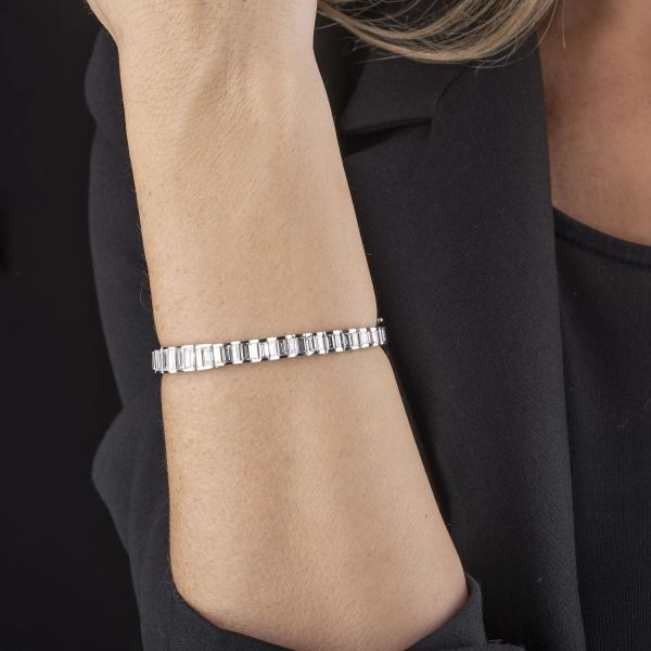 BRACCIALE A FASCIA DI DIAMANTI