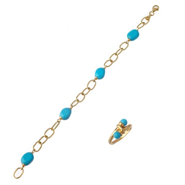 



CHAIN BRACELET WITH A RING IN 18KT YELLOW GOLD