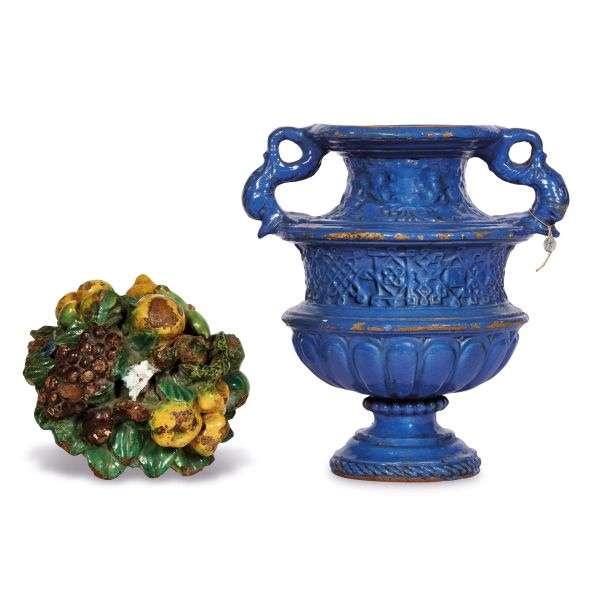 VASO DECORATIVO CON COPERCHIO, FIRENZE, GIOVANNI DELLA ROBBIA, 1510/1520 CIRCA