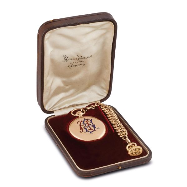 VACHERON & CONSTANTIN OROLOGIO DA TASCA IN ORO GIALLO CON CATENA