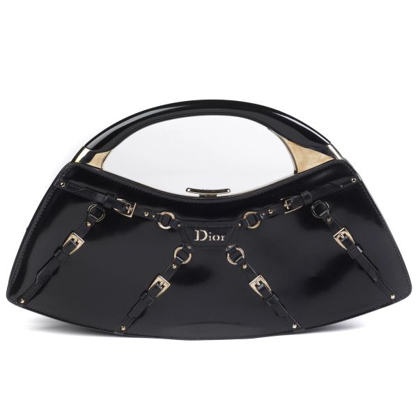 DIOR SMALL HALFMOON BLACK BAG