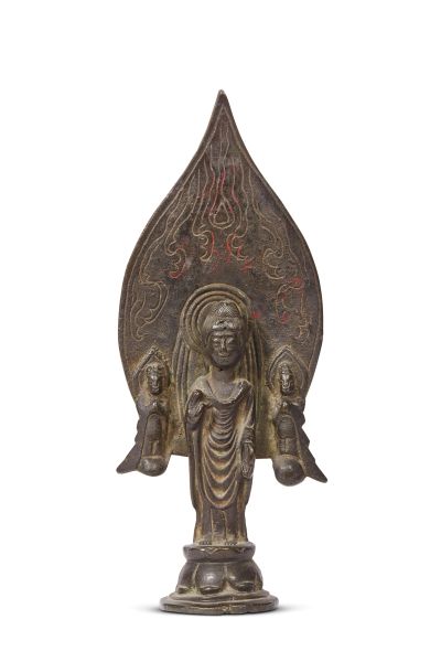 A SCULPTURE, CHINA, WEI DYNASTY PROBABLY, 5TH CENTURY