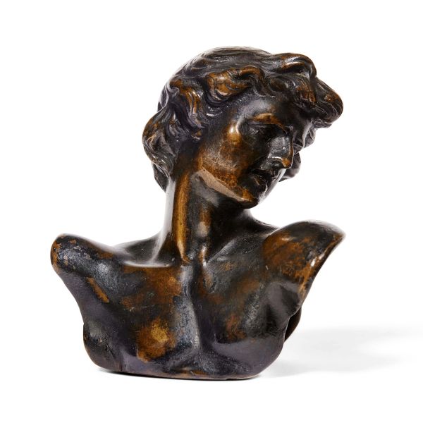 Rome, 18th century, Bust of young man, bronze