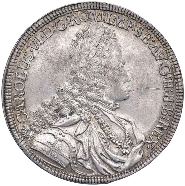 AUSTRIA. SACRO ROMANO IMPERO. CARLO VI (1711-1740) MEZZO TALLERO HALL
