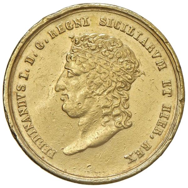 NAPOLI. FERDINANDO I DI BORBONE (1816-1825). DA 15 DUCATI 1818 O QUINTUPLA