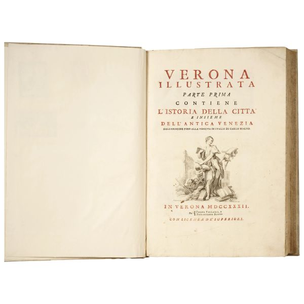 (Verona)   MAFFEI, Scipione.   Verona illustrata parte prima [-quarta].   Verona, Vallarsi Jacopo, Berno  [..]