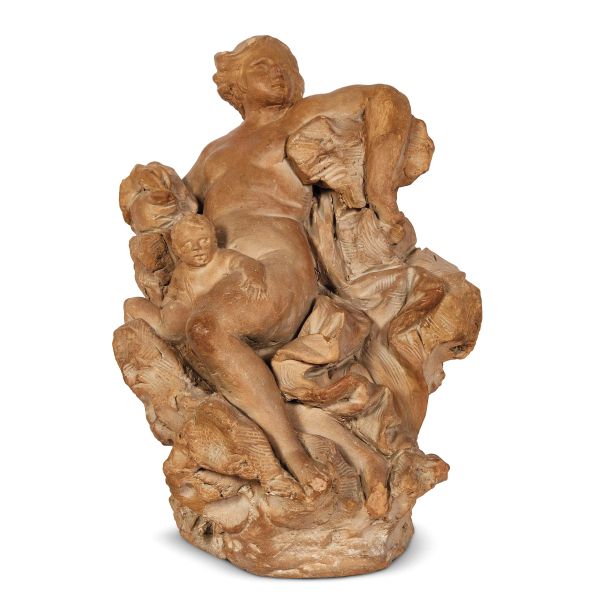 Giusto Le Court, Venus and Cupid, circa 1670, terracotta