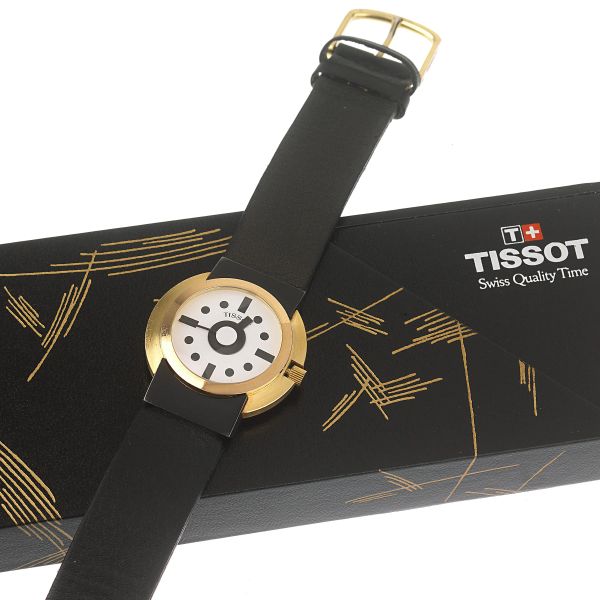 



TISSOT ETTORE SOTTSASS REF. S150 YELLOW GOLD WRISTWATCH 