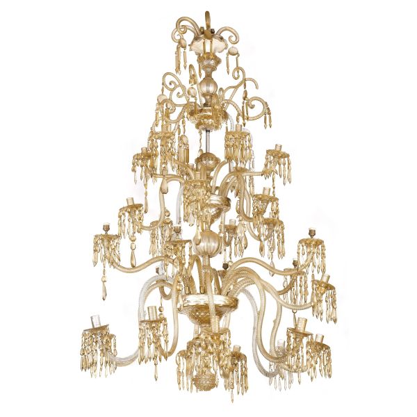 A LARGE FLORENTINE CHANDELIER, LATE 18TH CENTURY