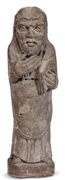 Northern Europe, 14th century, a saint with a book, stone