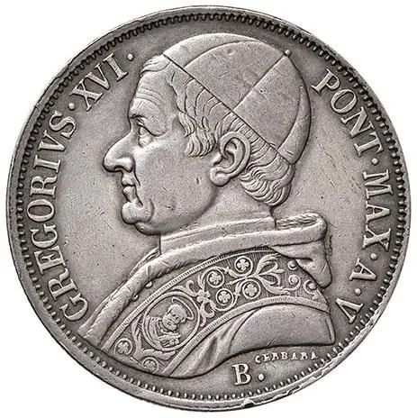 GREGORIO XVI (BARTOLOMEO ALBERTO CAPPELLARI 1831 - 1846), SCUDO ROMANO RIFORMATO 1835