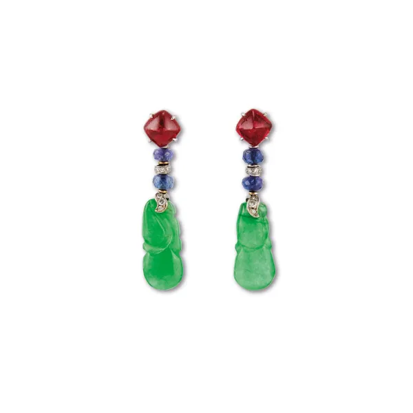 



MULTI GEM DROP EARRINGS IN 18KT WHITE GOLD