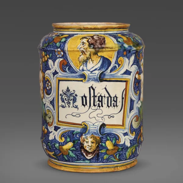 A LARGE PHARMACY JAR (ALBARELLO), VENICE, MASTRO DOMENICO (ATTR.), CIRCA 1560-1570