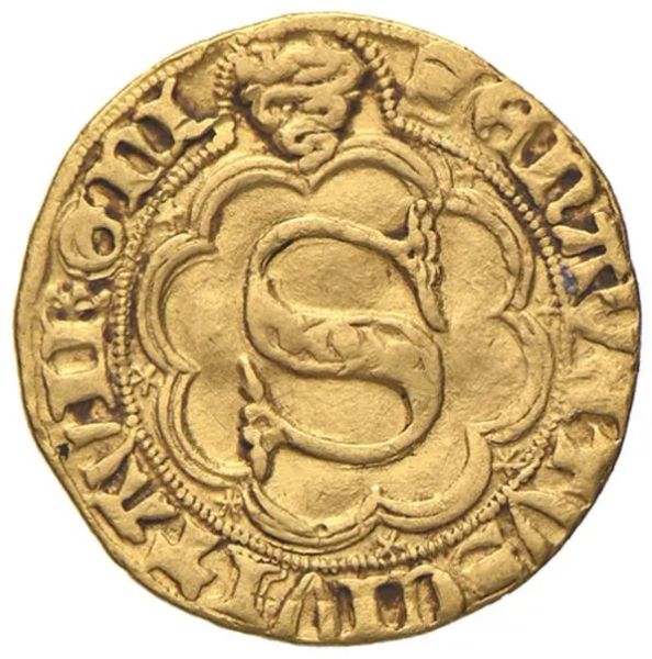 SIENA GIAN GALEAZZO VISCONTI (1390-1404) SANESE D&rsquo;ORO Delibera del 4 luglio 1391