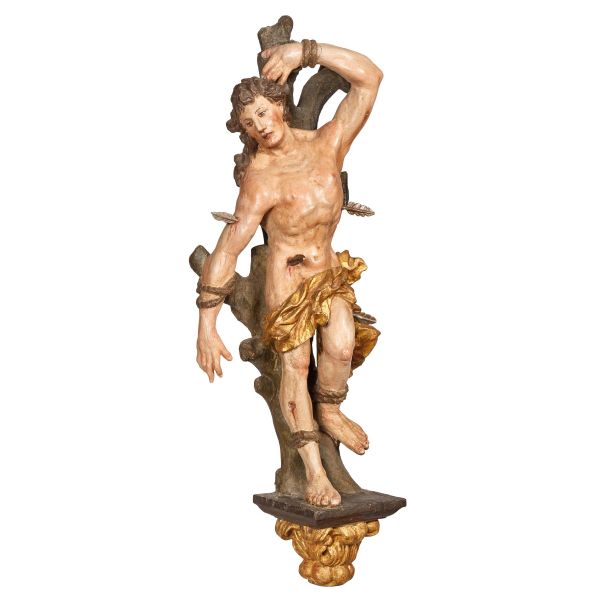 



Southern Italy, 17th century, Saint Sebastian, polychrome and gilded wood