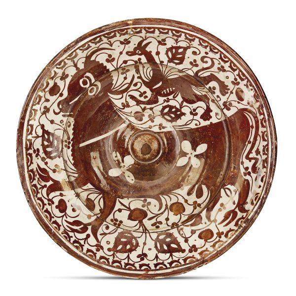 GRANDE PIATTO UMBONATO, MANISES, PRIMA METÀ SECOLO XVI