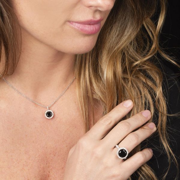 DEMI PARURE CON DIAMANTI