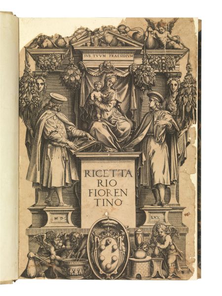      (Farmacopea - Medicina - Firenze)   Medici e speziali di Firenze.   Ricettario fiorentino.   1670. (In Firenze, nella stamperia di s. a. sereniss. per Vincenzio Vangelisti, e Pietro Matini, 1670). 