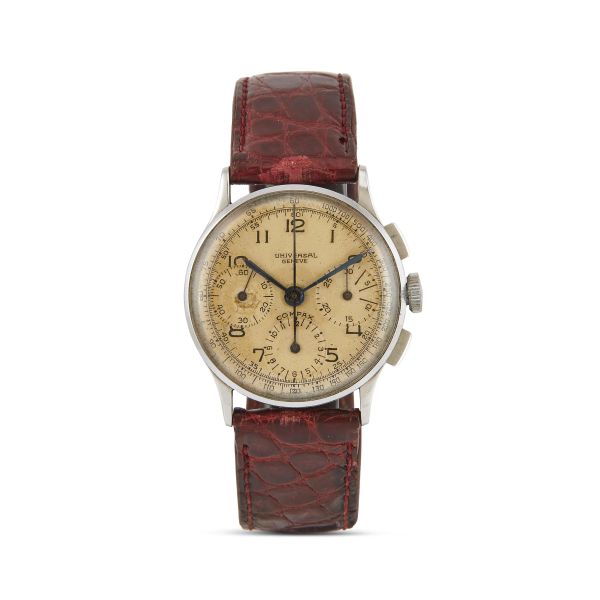 UNIVERSAL GENEVE COMPAX CHRONOGRAPH REF. 22405 STEEL WRISTWATCH